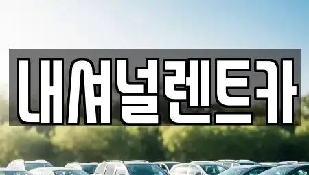 대전 동구 용전동 단기렌트카 전문 내셔널렌트카