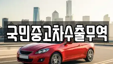 대전 동구 중동 중고차매매 전문 국민중고차수출무역