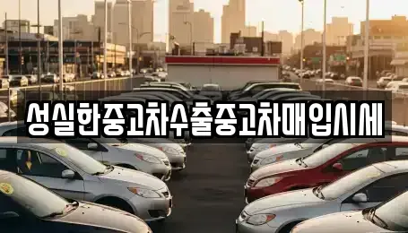 대전 동구 중동 중고차매입 전문 성실한중고차수출중고차매입시세
