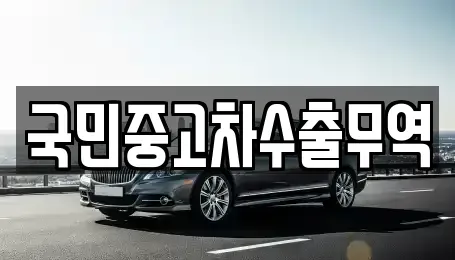 대전 유성구 가정동 중고차 전문 국민중고차수출무역