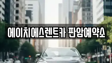 대전광역시 동구 가오동 렌트카 전문 에이치에스렌트카 판암예약소