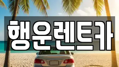 부산 강서구 지사동 렌트카 전문 행운렌트카