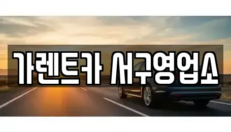 부산 서구 동대신동1가 렌트카 전문 가렌트카 서구영업소