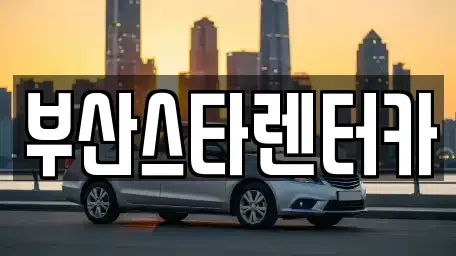 부산광역시 금정구 남산동 렌트카 전문 부산스타렌터카
