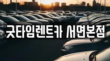 부산광역시 부산진구 범전동 렌트카 전문 굿타임렌트카 서면본점