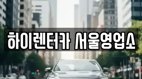 서울 강서구 공항동 렌트카 전문 하이렌터카 서울영업소