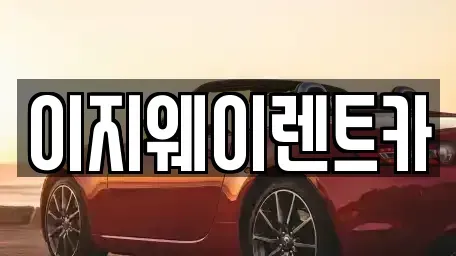 서울 마포구 토정동 단기렌트카 전문 이지웨이렌트카