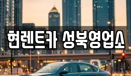 서울 성북구 렌트카 전문 현렌트카 성북영업소