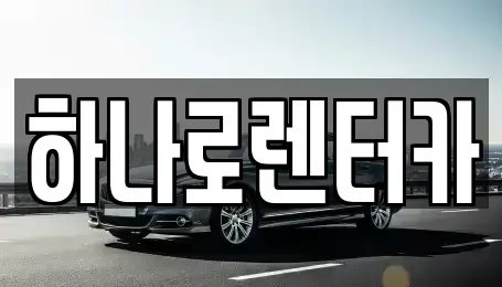 서울 송파구 삼전동 렌트카 전문 하나로렌터카