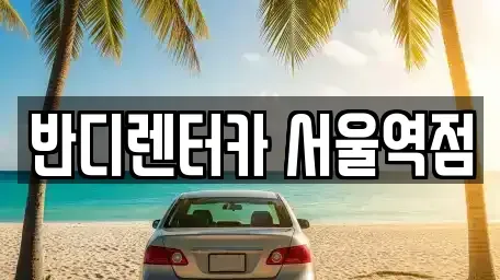서울 종로구 교남동 단기렌트카 전문 반디렌터카 서울역점