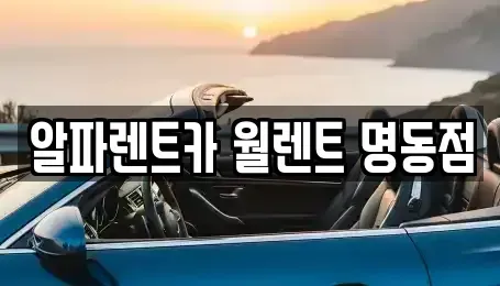 서울 종로구 종로2가 렌트카 전문 알파렌트카 월렌트 명동점