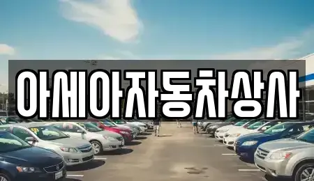 서울특별시 강동구 고덕동 중고차 전문 아세아자동차상사