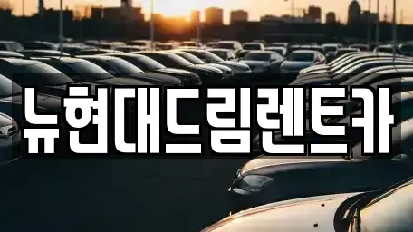 서울특별시 금천구 독산동 렌트카 전문 뉴현대드림렌트카