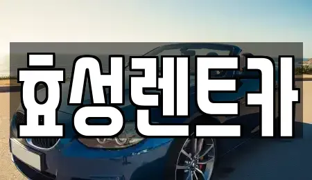 서울특별시 노원구 상계동 렌트카 전문 효성렌트카