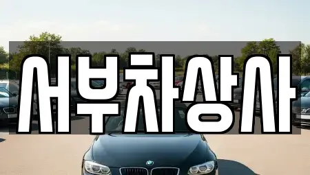 서울특별시 노원구 상계동 중고차매매 전문 서부차상사