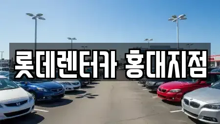 서울특별시 마포구 창전동 단기렌트카 전문 롯데렌터카 홍대지점