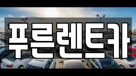서울특별시 은평구 불광동 렌트카 전문 푸른렌트카