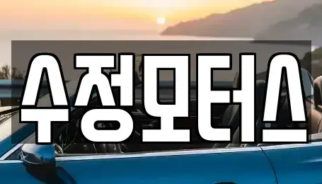 세종 부강면 중고차매매 전문 수정모터스
