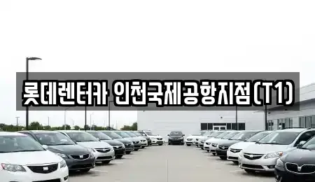 인천 중구 렌트카 전문 롯데렌터카 인천국제공항지점(T1)