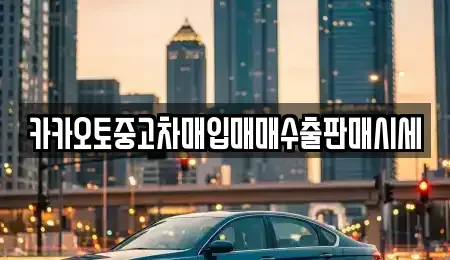 인천 중구 중고차매입 전문 카카오토중고차매입매매수출판매시세