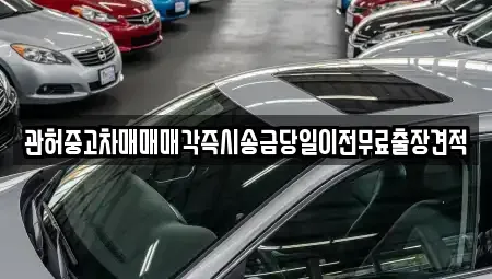 인천 중구 해안동1가 중고차 전문 관허중고차매매매각즉시송금당일이전무료출장견적