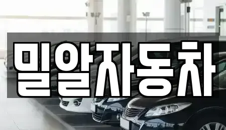인천광역시 부평구 중고차 전문 밀알자동차