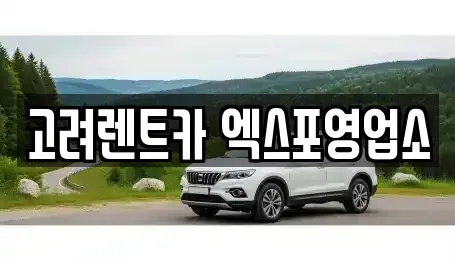 전남 여수시 봉산동 렌트카 전문 고려렌트카 엑스포영업소