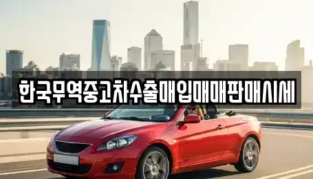 전남 영암군 중고차매입 전문 한국무역중고차수출매입매매판매시세