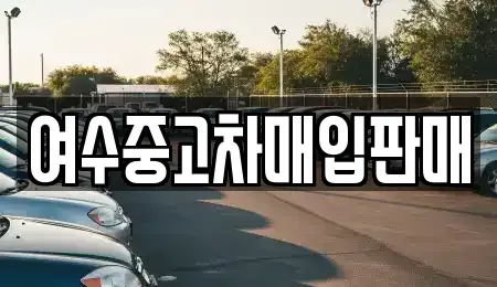 전라남도 여수시 신기동 중고차매매 전문 여수중고차매입판매