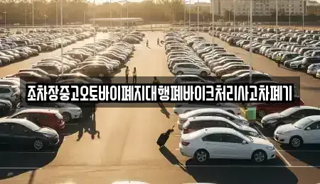 전라남도 해남군 황산면 중고차 전문 조차장중고오토바이폐지대행폐바이크처리사고차폐기