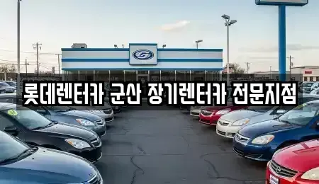 전북 군산시 사정동 렌트카 전문 롯데렌터카 군산 장기렌터카 전문지점