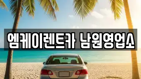 전북 남원시 금동 렌트카 전문 엠케이렌트카 남원영업소