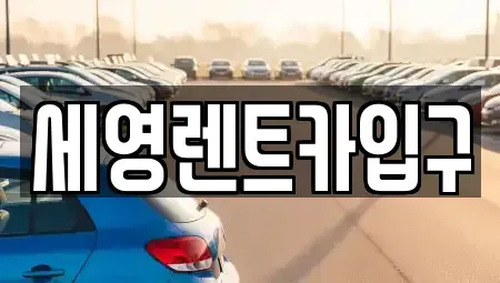 전북 전주시 덕진구 여의동2가 렌트카 전문 세영렌트카입구