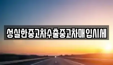 전북 전주시 덕진구 여의동2가 중고차 전문 성실한중고차수출중고차매입시세