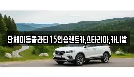 전북특별자치도 군산시 오룡동 렌트카 전문 단체이동쏠라티15인승렌트카,스타리아,카니발
