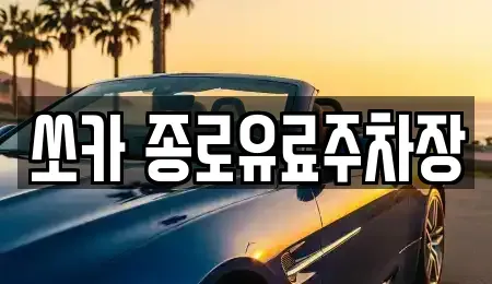 전북특별자치도 정읍시 연지동 렌트카 전문 쏘카 종로유료주차장