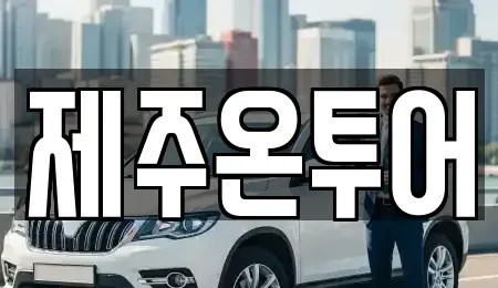 제주 제주시 일도이동 렌트카 전문 제주온투어