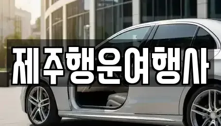 제주특별자치도 제주시 삼도이동 렌트카 전문 제주행운여행사