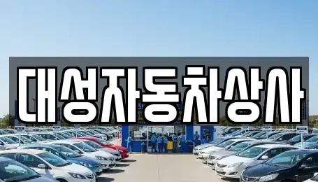 충남 공주시 우성면 중고차매매 전문 대성자동차상사