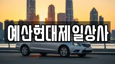 충남 예산군 예산읍 중고차매매 전문 예산현대제일상사