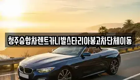 충북 청주시 상당구 북문로1가 렌트카 전문 청주승합차렌트카니발스타리아봉고차단체이동