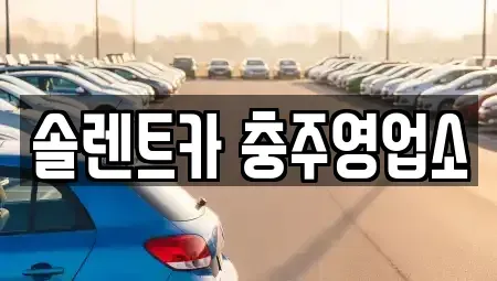 충북 충주시 목행동 렌트카 전문 솔렌트카 충주영업소