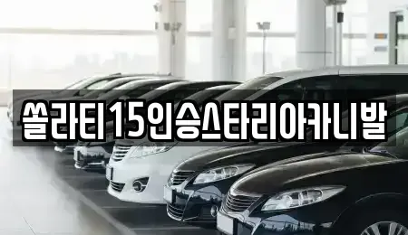 충북 충주시 목행동 렌트카 전문 쏠라티15인승스타리아카니발