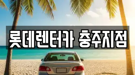 충청북도 충주시 살미면 렌트카 전문 롯데렌터카 충주지점