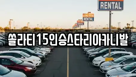 충청북도 충주시 성서동 렌트카 전문 쏠라티15인승스타리아카니발